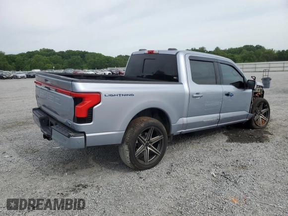 2022 Ford F-150 Lightning Pro with VIN 1FT6W1EV4NWG01810, listed as a Copart auction lot 55172465 with 46,112 mi miles and Salvage title. Bid and sale history available at DreamBid. Image 3.