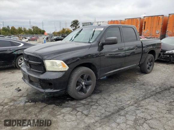 2014 Ram 1500 Express with VIN 3C6RR7KT9EG238257, listed as a Copart auction lot 76968934 with 0 mi miles and Salvage Title. Bid and sale history available at carsss.com. Image 1.