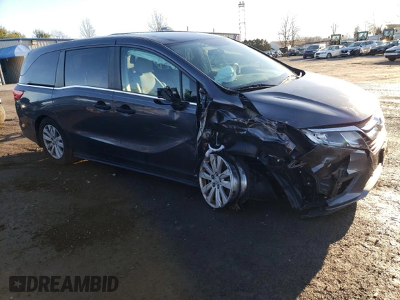 2018 Honda Odyssey LX with VIN 5FNRL6H27JB043695, listed as a Copart auction lot 83635584 with 83,604 mi miles and Salvage Title. Bid and sale history available at carsss.com. Image 4.