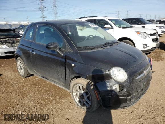 2012 FIAT 500 Pop with VIN 3C3CFFAR7CT365458, listed as a Copart auction lot 42599195 with 89,569 mi miles and Salvage Title. Bid and sale history available at carsss.com. Image 4.