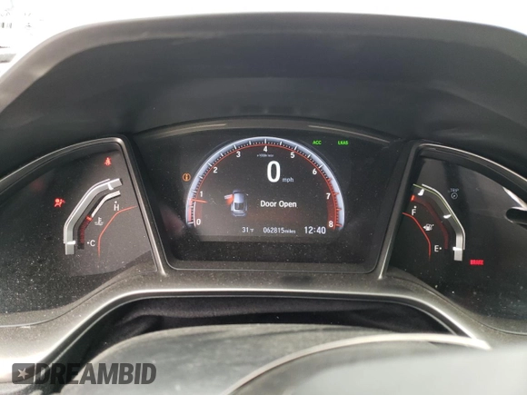 2020 Honda Civic Si Coupe with VIN 2HGFC3A51LH754314, listed as a Copart auction lot 45032845 with 62,815 mi miles and Salvage Title. Bid and sale history available at carsss.com. Image 9.