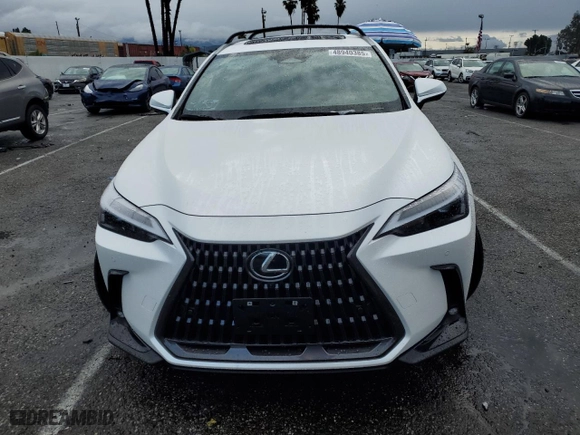 2025 Lexus NX with VIN JTJGKCEZ5S5033158, listed as a Copart auction lot 48940385 with 306 mi miles and Salvage Title. Bid and sale history available at carsss.com. Image 5.