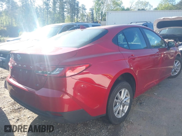 2025 Toyota Camry LE with VIN 4T1DAACK1SU042282, listed as a IAAI auction lot 41986639 with Not Provided miles and . Bid and sale history available at DreamBid. Image 4.
