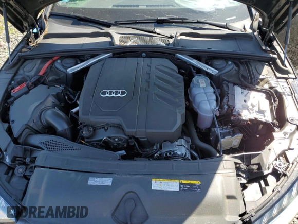 2023 Audi A4 S line Premium Plus with VIN WAUEAAF47PA005572, listed as a Copart auction lot 55026685 with 33,437 mi miles and Salvage Title. Bid and sale history available at DreamBid. Image 11.