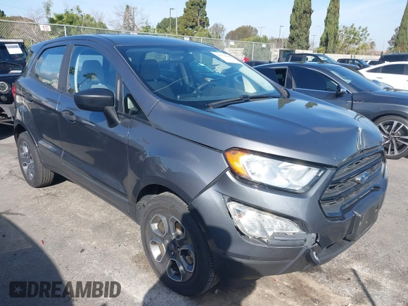 2020 Ford EcoSport S with VIN MAJ3S2FEXLC384707, listed as a IAAI auction lot 41594106 with 28,489 mi miles and . Bid and sale history available at DreamBid. Image 1.