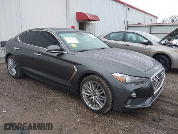2021 Genesis G70 2.0T with VIN KMTG64LA3MU075557, listed as a IAAI auction lot 41484410 with 52,740 mi miles and . Bid and sale history available at DreamBid. Image 1.