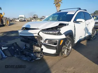 2020 Hyundai Kona Ultimate with VIN KM8K53A55LU556724, listed as a IAAI auction lot 41370388 with 23,651 mi miles. Bid and sale history available at carsss.com. Image 2.