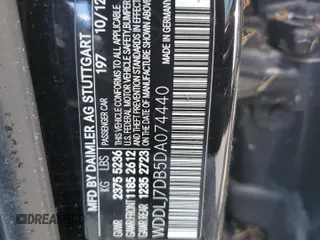 2013 Mercedes-Benz CLS-Class CLS 550 with VIN WDDLJ7DB5DA074440, listed as a Copart auction lot 74147944 with 0 mi miles and Salvage Title. Bid and sale history available at carsss.com. Image 13.