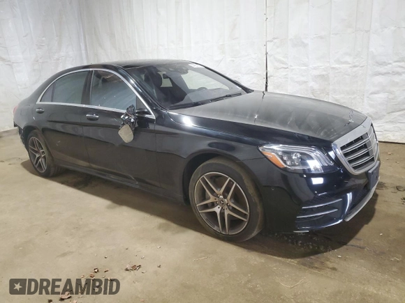 2019 Mercedes-Benz S 560 with VIN WDDUG8GB3KA432779, listed as a Copart auction lot 44884365 with 73,498 mi miles and Salvage Title. Bid and sale history available at DreamBid. Image 4.