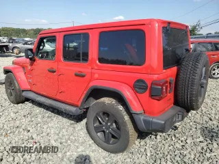 2021 Jeep Wrangler Unlimited Sahara z VIN 1C4HJXEGXMW631033, wystawiony jako Copart lot #75080754 z przebiegiem 52 857 mil mil oraz Szkoda całkowita • Salvage title. Historia ofert i sprzedaży dostępna na DreamBid. Obrazek 2.
