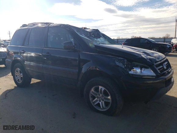 2003 Honda Pilot EX with VIN 2HKYF18613H607127, listed as a Copart auction lot 81435813 with 331,325 mi miles and Salvage Title. Bid and sale history available at carsss.com. Image 4.