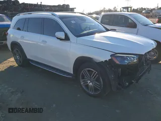 2020 Mercedes-Benz GLS 450 with VIN 4JGFF5KE5LA191259, listed as a IAAI auction lot 41339660 with 59,049 mi miles and . Bid and sale history available at DreamBid. Image 1.