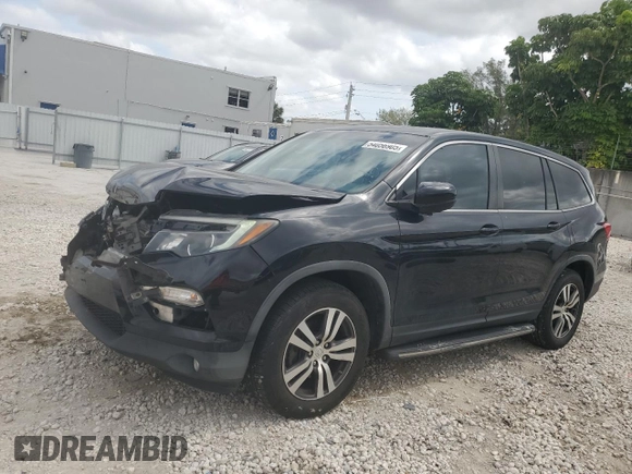 2016 Honda Pilot EX-L with VIN 5FNYF5H77GB024646, listed as a Copart auction lot 54056905 with 207,473 mi miles and Salvage title. Bid and sale history available at DreamBid. Image 1.