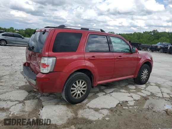 2009 Mercury Mariner Premier with VIN 4M2CU97G39KJ11050, listed as a Copart auction lot 57131665 with 201,602 mi miles and Salvage title. Bid and sale history available at DreamBid. Image 3.