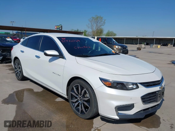 2016 Chevrolet Malibu LT with VIN 1G1ZF5SX1GF206344, listed as a IAAI auction lot 41972764 with 111,427 mi miles and . Bid and sale history available at DreamBid. Image 1.