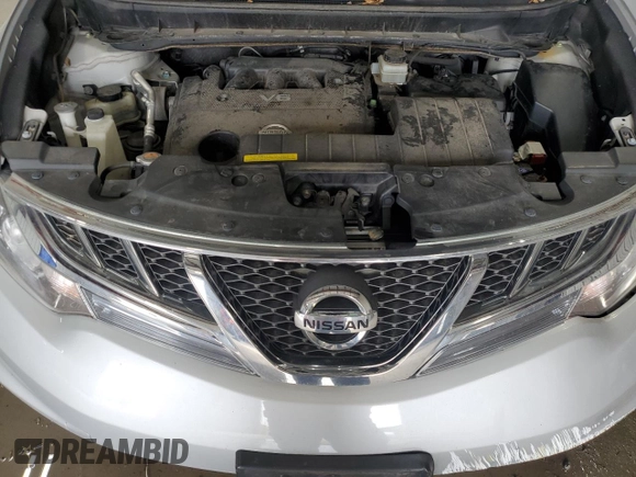 2012 Nissan Murano SV with VIN JN8AZ1MW7CW221292, listed as a Copart auction lot 54353965 with 128,526 mi miles and Salvage Title. Bid and sale history available at carsss.com. Image 12.
