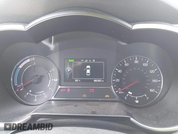 2015 Kia Optima Hybrid with VIN KNAGM4AD2F5086402, listed as a IAAI auction lot 41836546 with 88,285 mi miles. Bid and sale history available at carsss.com. Image 7.