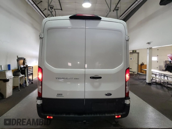 2021 Ford Transit Cargo with VIN 1FTBR2CG2MKA40366, listed as a Copart auction lot 48967855 with 81,030 mi miles and Salvage title. Bid and sale history available at DreamBid. Image 6.