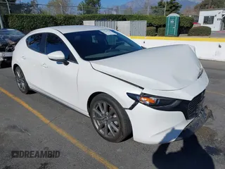 2020 Mazda Mazda3 Hatchback with VIN JM1BPALM8L1155418, listed as a IAAI auction lot 41285148 with 42,781 mi miles. Bid and sale history available at carsss.com. Image 1.