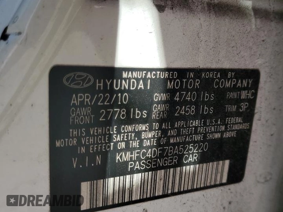 2011 Hyundai Azera Limited with VIN KMHFC4DF7BA525220, listed as a Copart auction lot 55420475 with 157,129 mi miles and Clean Title. Bid and sale history available at DreamBid. Image 12.