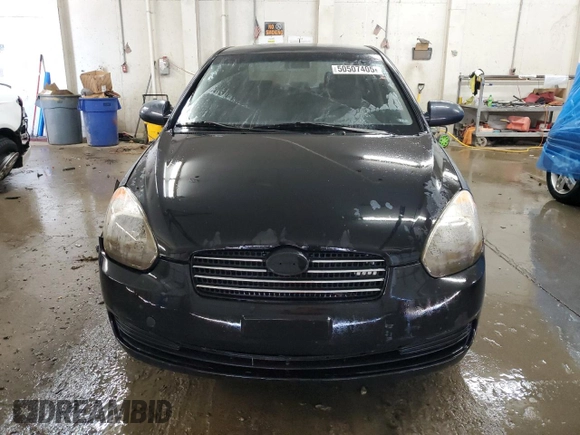 2009 Hyundai Accent Auto GLS with VIN KMHCN46C19U340590, listed as a Copart auction lot 50507405 with 170,526 mi miles and Salvage Title. Bid and sale history available at carsss.com. Image 5.