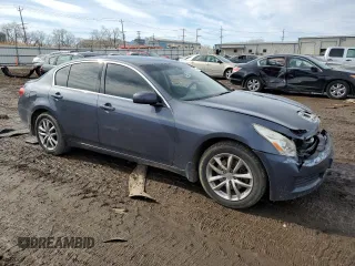 2008 Infiniti G35 Sedan x with VIN JNKBV61F68M262091, listed as a Copart auction lot 46885625 with 127,371 mi miles and Salvage Title. Bid and sale history available at carsss.com. Image 4.