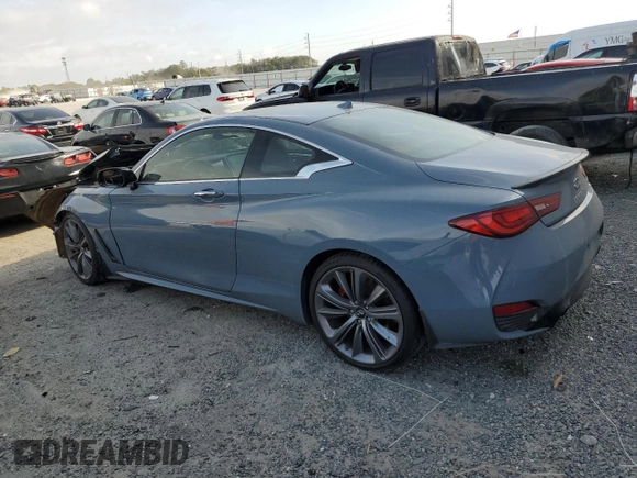 2022 Infiniti Q60 Red Sport 400 with VIN JN1FV7LK4NM660384, listed as a Copart auction lot 45288615 with 41,781 mi miles and Non repairable. Bid and sale history available at DreamBid. Image 2.