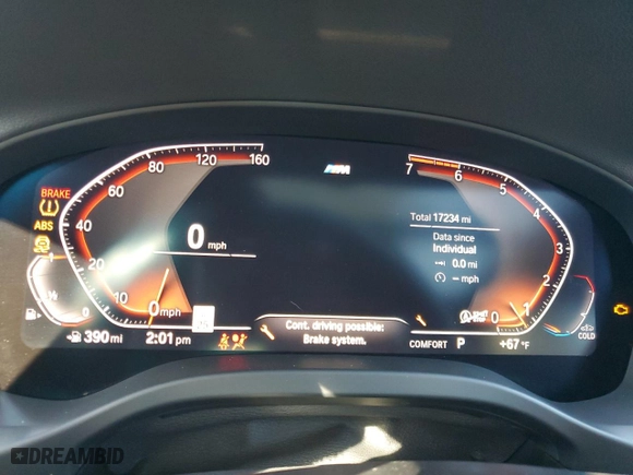 2020 BMW X4 xDrive30i with VIN 5UX2V1C08L9D25170, listed as a Copart auction lot 88586365 with 17,234 mi miles and Salvage Title. Bid and sale history available at carsss.com. Image 9.