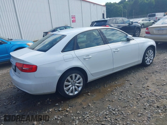 2013 Audi A4 Premium z VIN WAUAFAFL8DN038026, wystawiony jako IAAI lot #42271154 z przebiegiem 210 669 mil mil oraz . Historia ofert i sprzedaży dostępna na DreamBid. Obrazek 4.