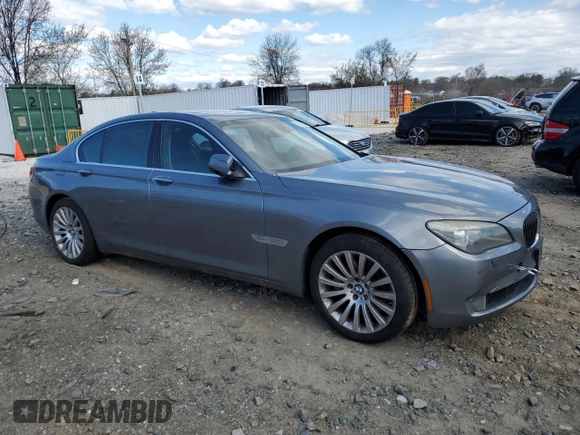 2012 BMW 7 Series 750i xDrive with VIN WBAKC6C55CDX99603, listed as a Copart auction lot 50835645 with 135,509 mi miles and Salvage Title. Bid and sale history available at DreamBid. Image 4.