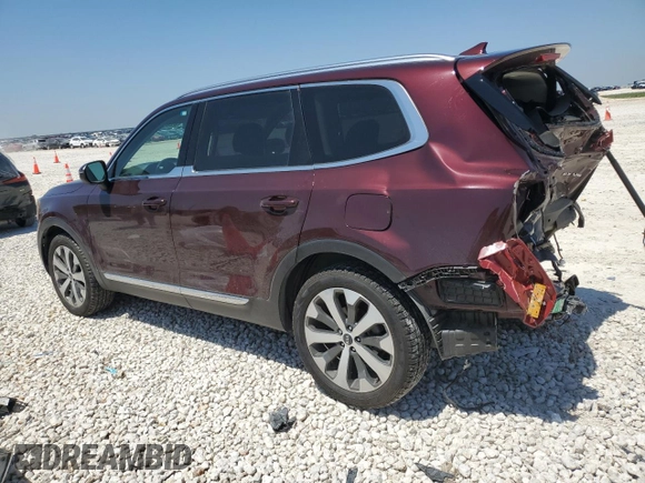 2021 Kia Telluride EX with VIN 5XYP34HC0MG148967, listed as a Copart auction lot 52244235 with 90,916 mi miles and Salvage title. Bid and sale history available at DreamBid. Image 2.