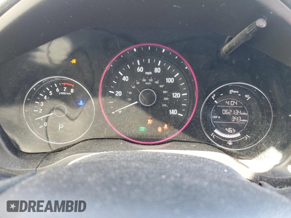 2017 Honda HR-V EX with VIN 3CZRU5H53HM701417, listed as a Copart auction lot 45890625 with 62,134 mi miles and Salvage Title. Bid and sale history available at carsss.com. Image 9.