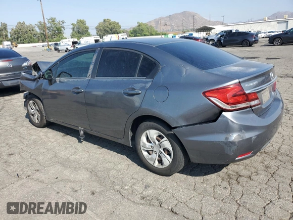 2013 Honda Civic LX z VIN 19XFB2F51DE275750, wystawiony jako Copart lot #59807025 z przebiegiem 134 691 mil mil oraz Szkoda całkowita • Salvage title. Historia ofert i sprzedaży dostępna na DreamBid. Obrazek 2.