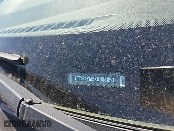 2019 Ford Transit z VIN 1FTYR1YM5KKB83053, wystawiony jako IAAI lot #42854173 z przebiegiem 196 257 mil mil oraz . Historia ofert i sprzedaży dostępna na DreamBid. Obrazek 16.