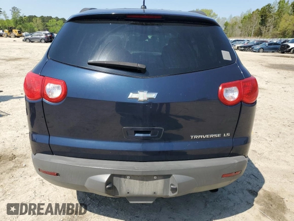 2012 Chevrolet Traverse LS with VIN 1GNKRFED4CJ300613, listed as a Copart auction lot 52906305 with 177,912 mi miles and Salvage Title. Bid and sale history available at DreamBid. Image 6.