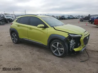 2019 Hyundai Kona Ultimate with VIN KM8K53A50KU274540, listed as a Copart auction lot 84344054 with 61,229 mi miles and Salvage Title. Bid and sale history available at carsss.com. Image 4.