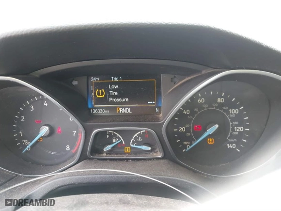 2016 Ford Focus SE with VIN 1FADP3F21GL235559, listed as a IAAI auction lot 41624268 with 136,330 mi miles. Bid and sale history available at carsss.com. Image 7.