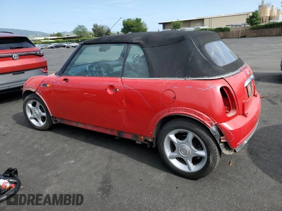 2008 MINI Convertible with VIN WMWRF33558TG18147, listed as a Copart auction lot 53547385 with 131,458 mi miles and Salvage Title. Bid and sale history available at DreamBid. Image 2.