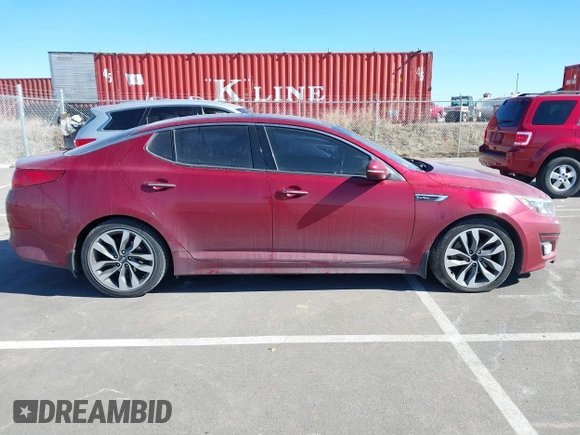 2015 Kia Optima SX Turbo with VIN 5XXGR4A64FG396164, listed as a IAAI auction lot 41682721 with 143,420 mi miles. Bid and sale history available at carsss.com. Image 14.