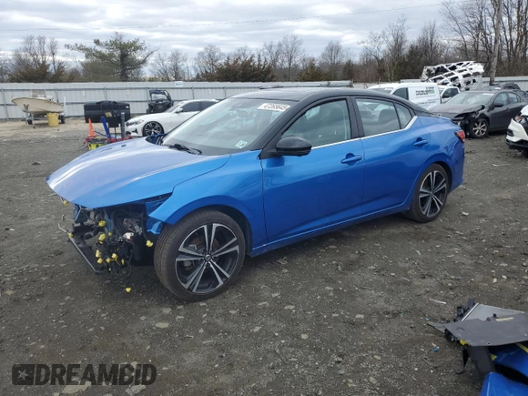 2023 Nissan Sentra SR with VIN 3N1AB8DVXPY263585, listed as a Copart auction lot 47265645 with 46,125 mi miles and Salvage Title. Bid and sale history available at DreamBid. Image 1.