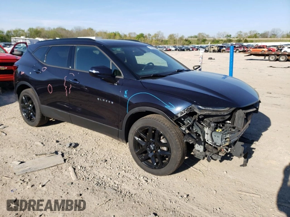 2020 Chevrolet Blazer LT with VIN 3GNKBHRS0LS599105, listed as a Copart auction lot 56298565 with 55,895 mi miles and Clean title. Bid and sale history available at DreamBid. Image 4.