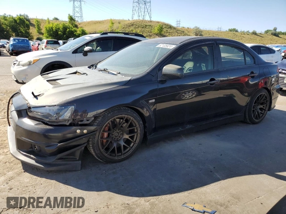 2008 Mitsubishi Lancer Evolution GSR with VIN JA3AW86V58U049914, listed as a Copart auction lot 62105824 with 129,622 mi miles and Salvage Title. Bid and sale history available at carsss.com. Image 1.