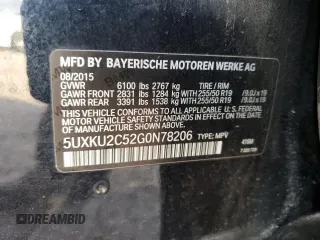 2016 BMW X6 xDrive35i with VIN 5UXKU2C52G0N78206, listed as a Copart auction lot 82129773 with 99,616 mi miles. Bid and sale history available at carsss.com. Image 14.