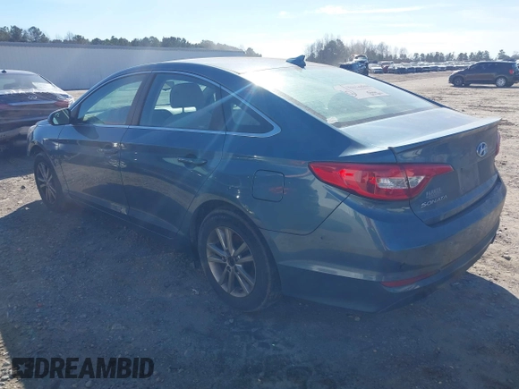 2017 Hyundai Sonata SE with VIN 5NPE24AF5HH506187, listed as a IAAI auction lot 41593078 with 154,549 mi miles. Bid and sale history available at carsss.com. Image 3.