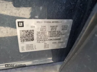 2019 GMC Acadia SLT with VIN 1GKKNULS3KZ184450, listed as a Copart auction lot 69440734 with 64,183 mi miles and Salvage Title. Bid and sale history available at DreamBid. Image 13.