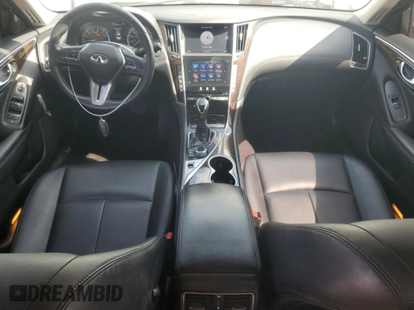 2018 Infiniti Q50 Luxe with VIN JN1EV7AP8JM360903, listed as a Copart auction lot 52726765 with 118,107 mi miles and Salvage Title. Bid and sale history available at DreamBid. Image 8.
