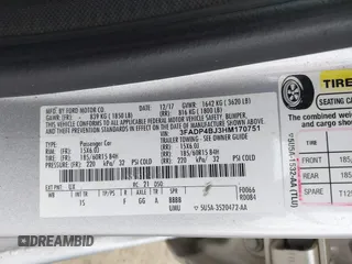 2017 Ford Fiesta SE с VIN 3FADP4BJ3HM170751, выставлен на аукционе IAAI как лот 40757768 с пробегом 127 946 миль миль и . История ставок и продаж доступна на DreamBid. Изображение 9.