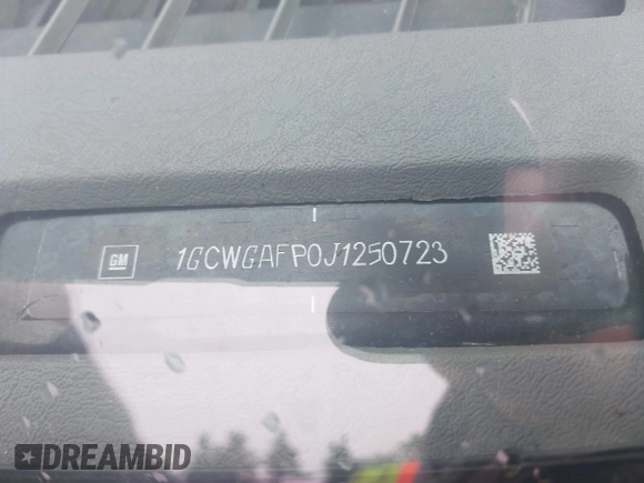 2018 Chevrolet Express Cargo с VIN 1GCWGAFP0J1250723, выставлен на аукционе IAAI как лот 42471313 с пробегом 129 896 миль миль и . История ставок и продаж доступна на DreamBid. Изображение 9.