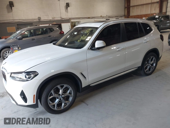 2024 BMW X3 xDrive30i with VIN 5UX53DP05R9X46526, listed as a IAAI auction lot 42122839 with 5,218 mi miles and . Bid and sale history available at DreamBid. Image 17.