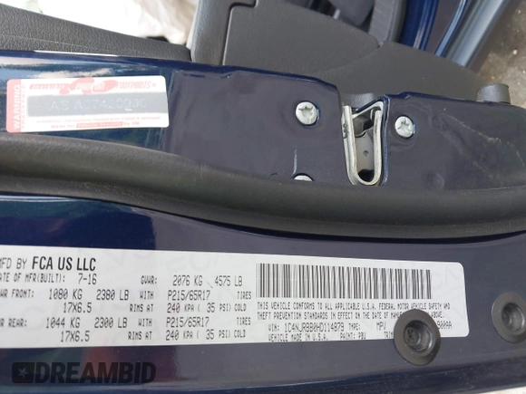 2017 Jeep Patriot Sport with VIN 1C4NJRBB0HD114879, listed as a IAAI auction lot 42167471 with 151,327 mi miles and . Bid and sale history available at DreamBid. Image 9.